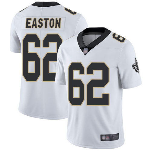 Men New Orleans Saints Limited White Nick Easton Road Jersey NFL Football #62 Vapor Untouchable Jersey